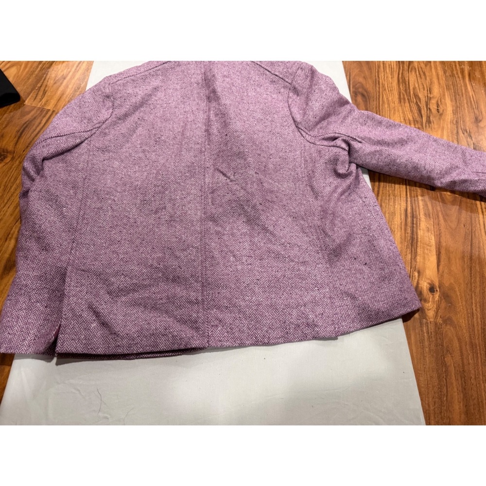 Classic Womens Lands End Herringbone Blazer 20W/P Purple - Picture 2 of 8